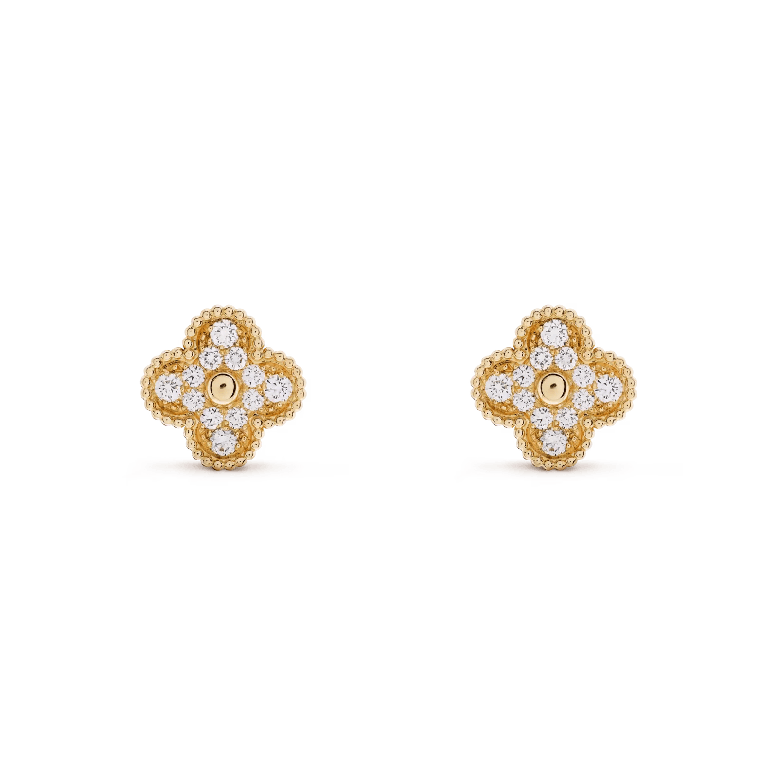 Aretes Trebol 4 hojas VVS2 - PALESSI