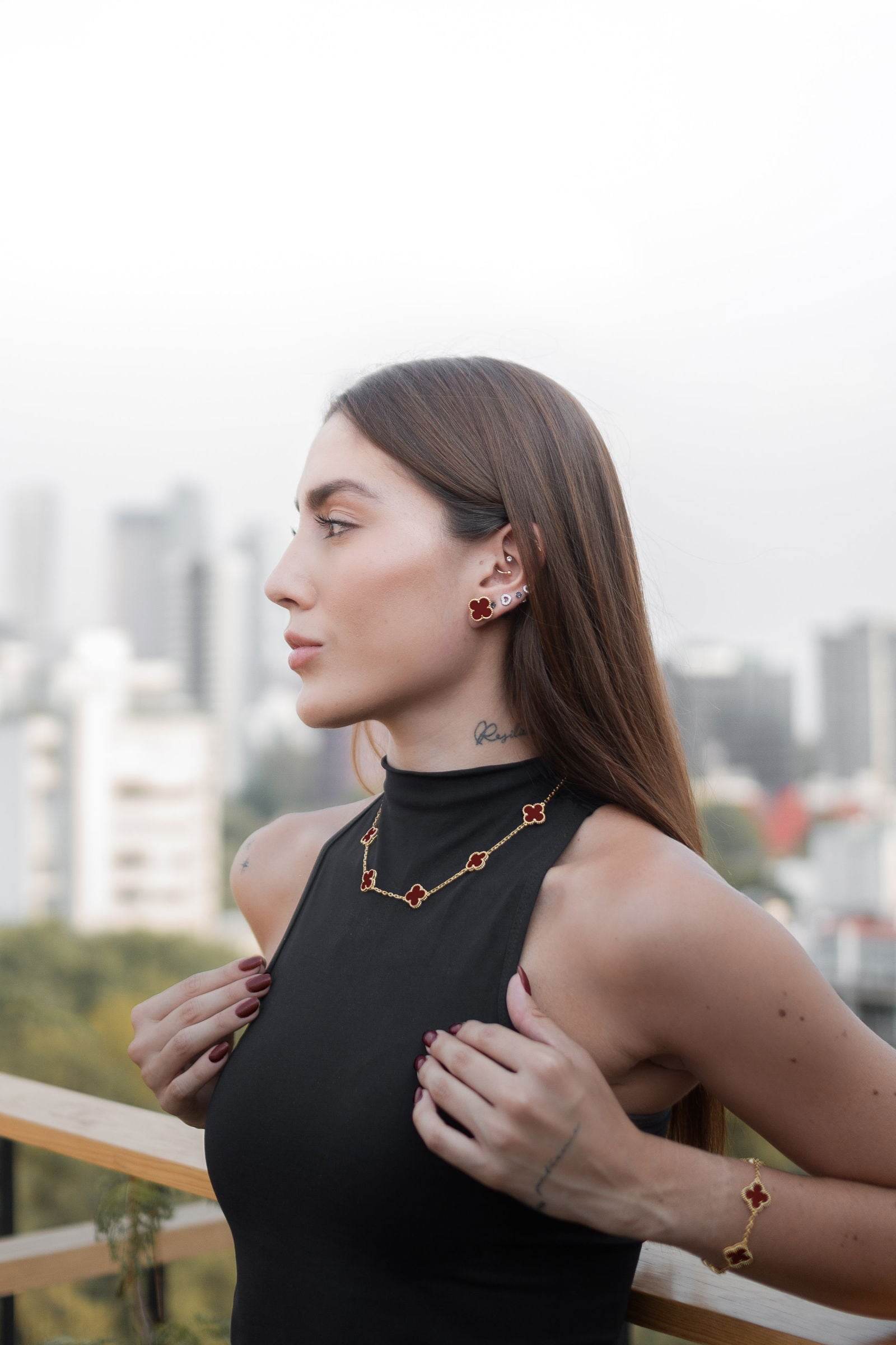 Collar Alhambra 10/20 motif Ágata Roja - PALESSI