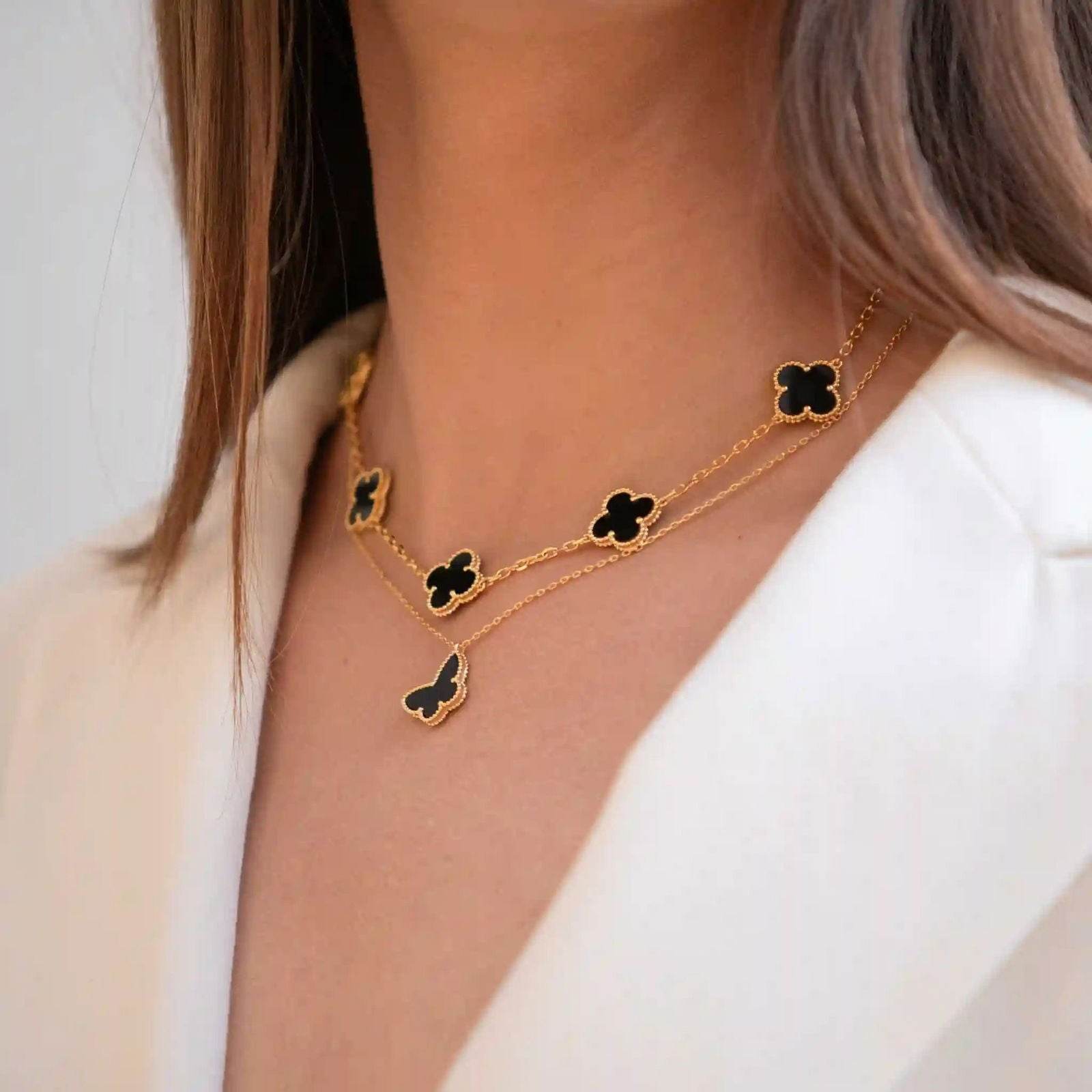 Collar Alhambra 10/20 motif Black - PALESSI