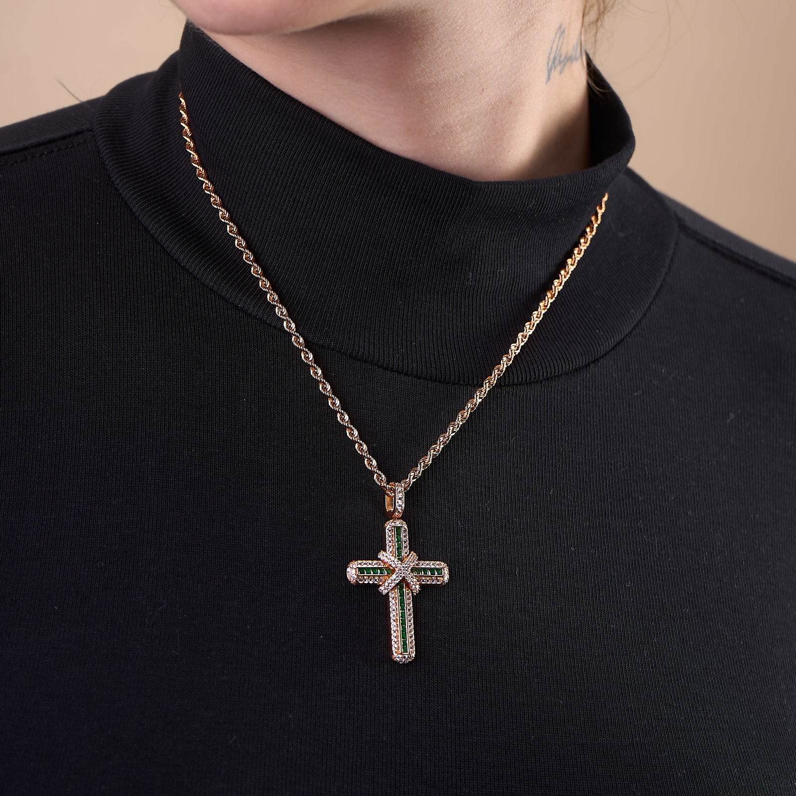 Cruz con moño 18K (Rose Gold) - PALESSI