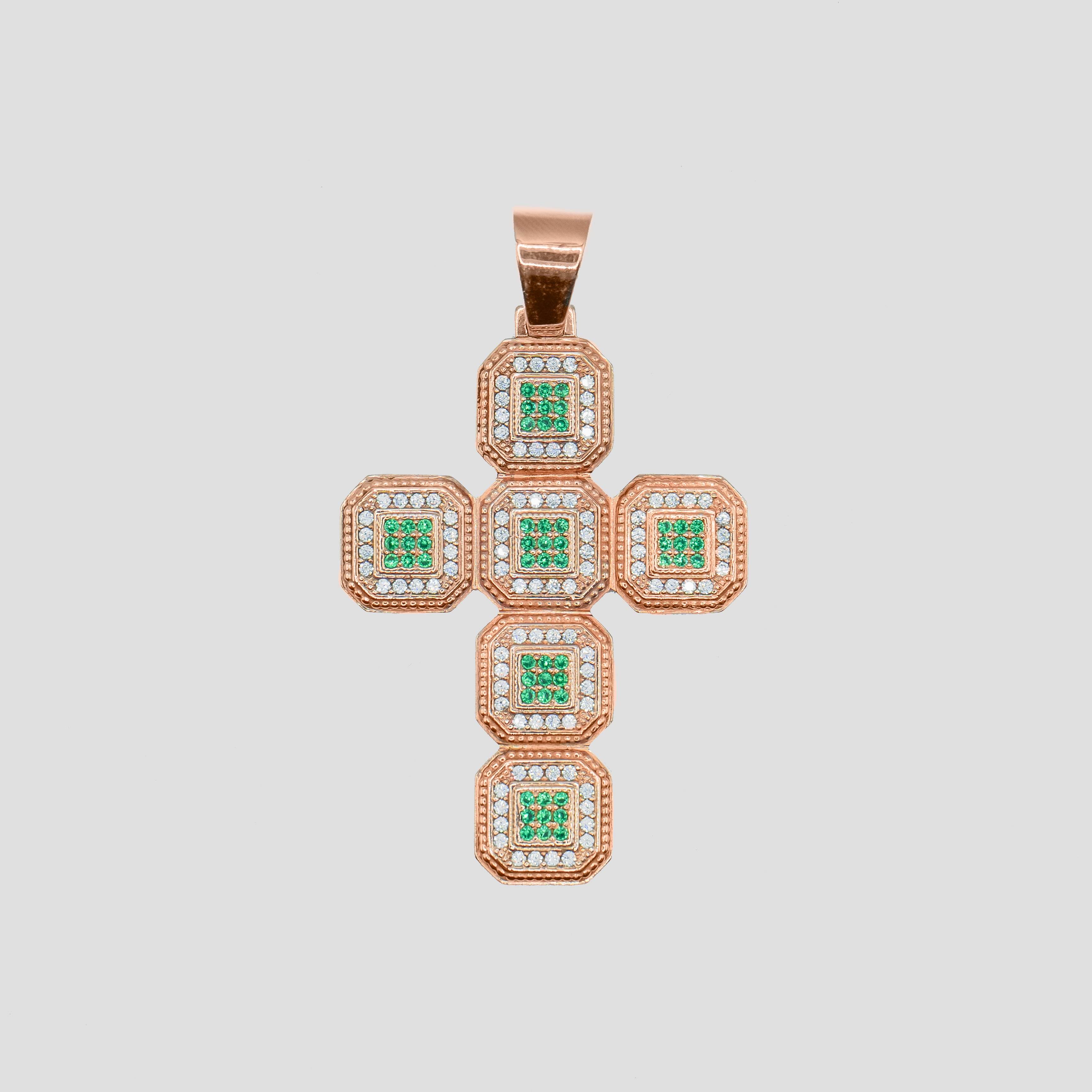 Cruz con Esmeraldas 18K - PALESSI