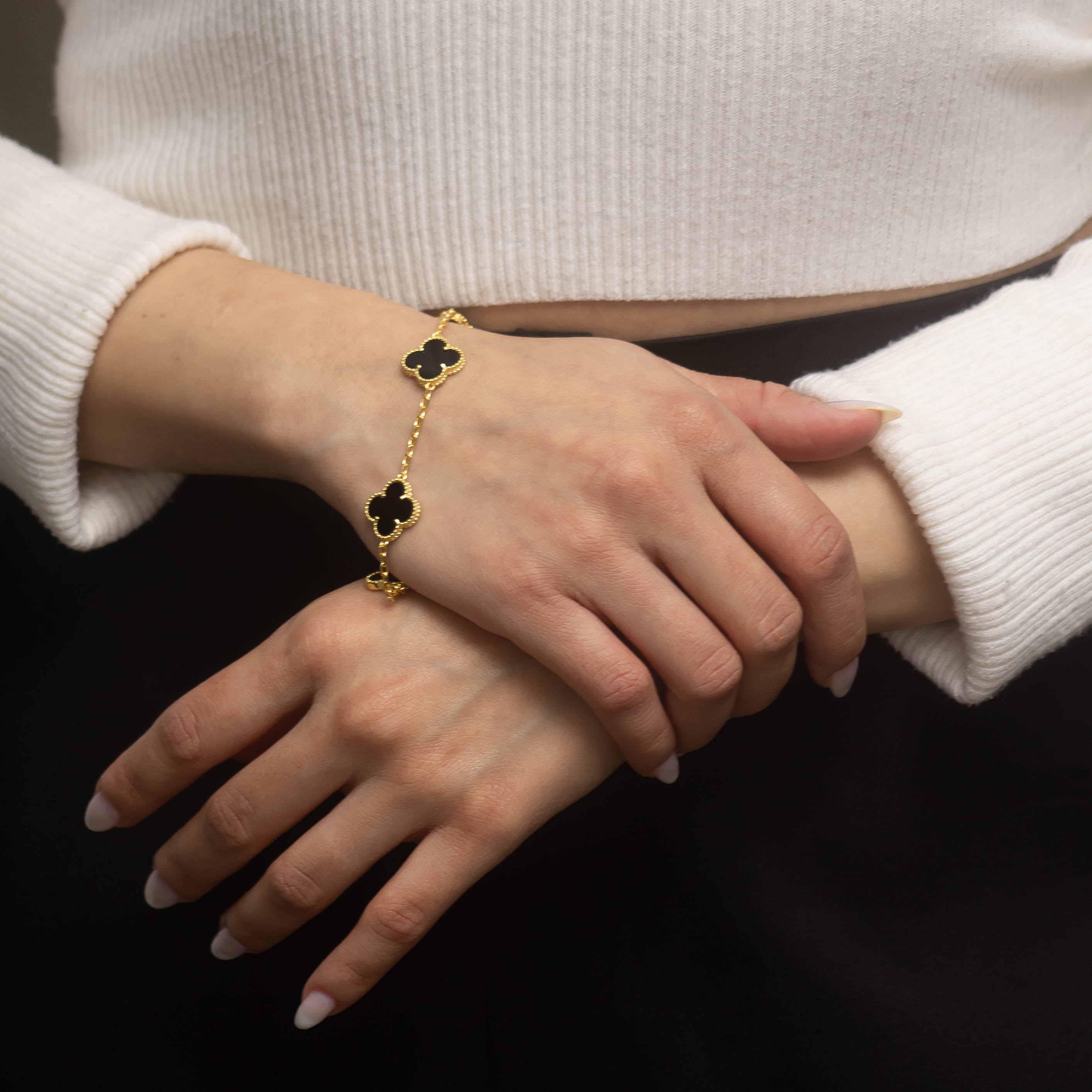 Brazalete Alhambra Gold Ònyx