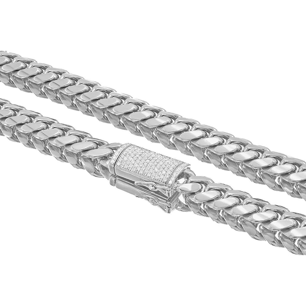 Cadena de Plata con Broche de Moissanita 8/10mm - PALESSI