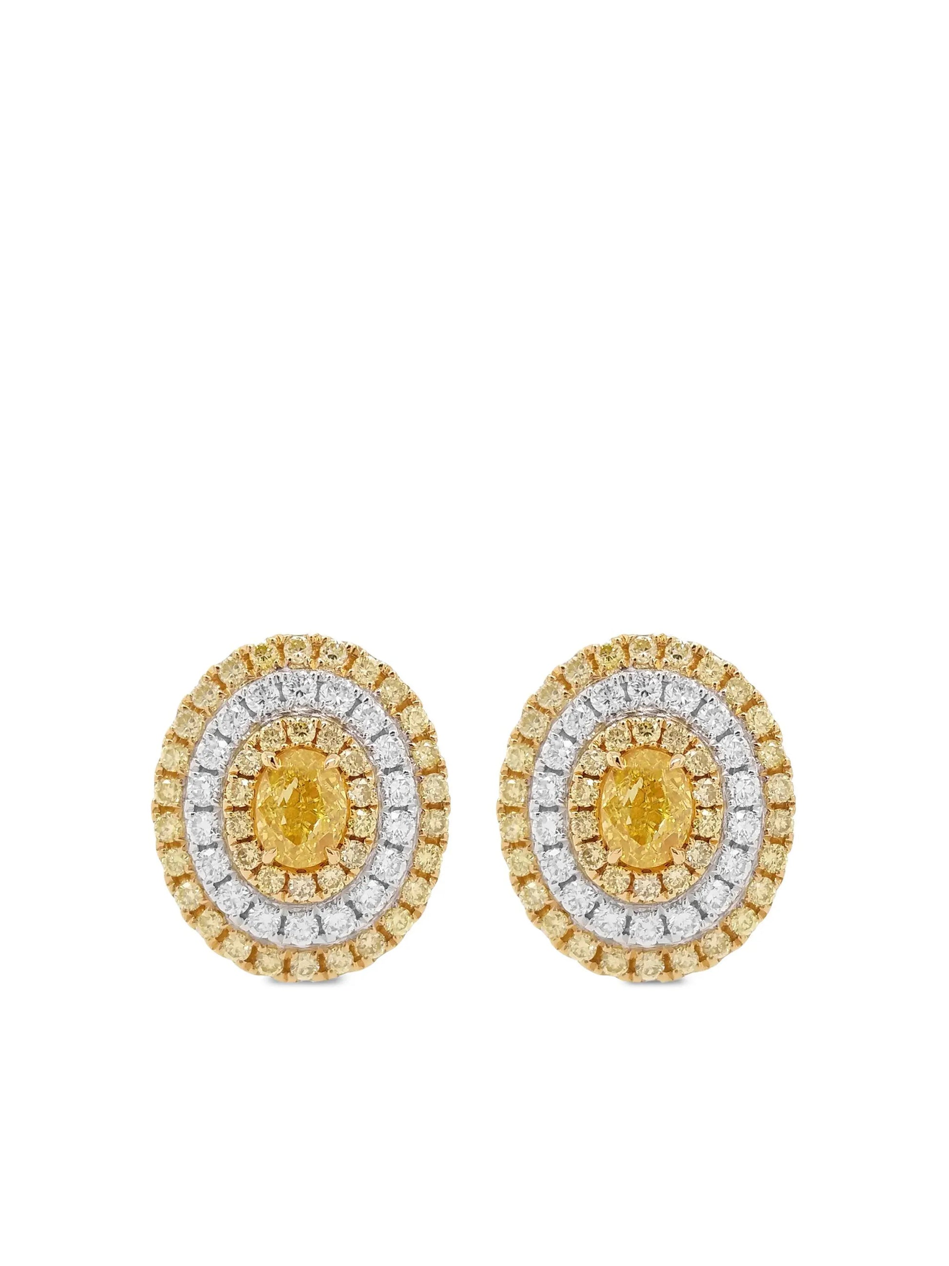 Arete con Diamante Amarillo 18k