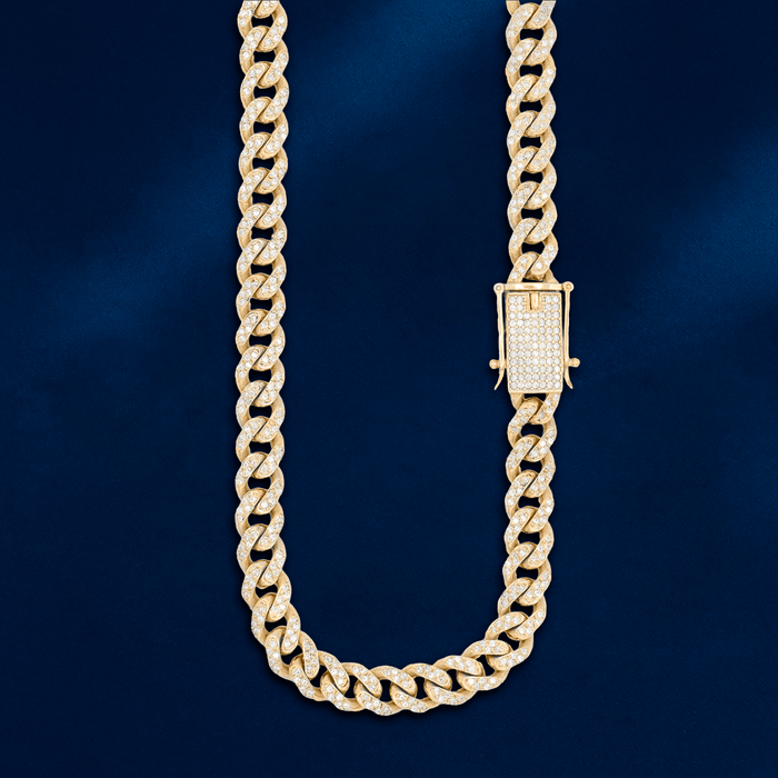 18k Iced Out Miami Cuban Necklace