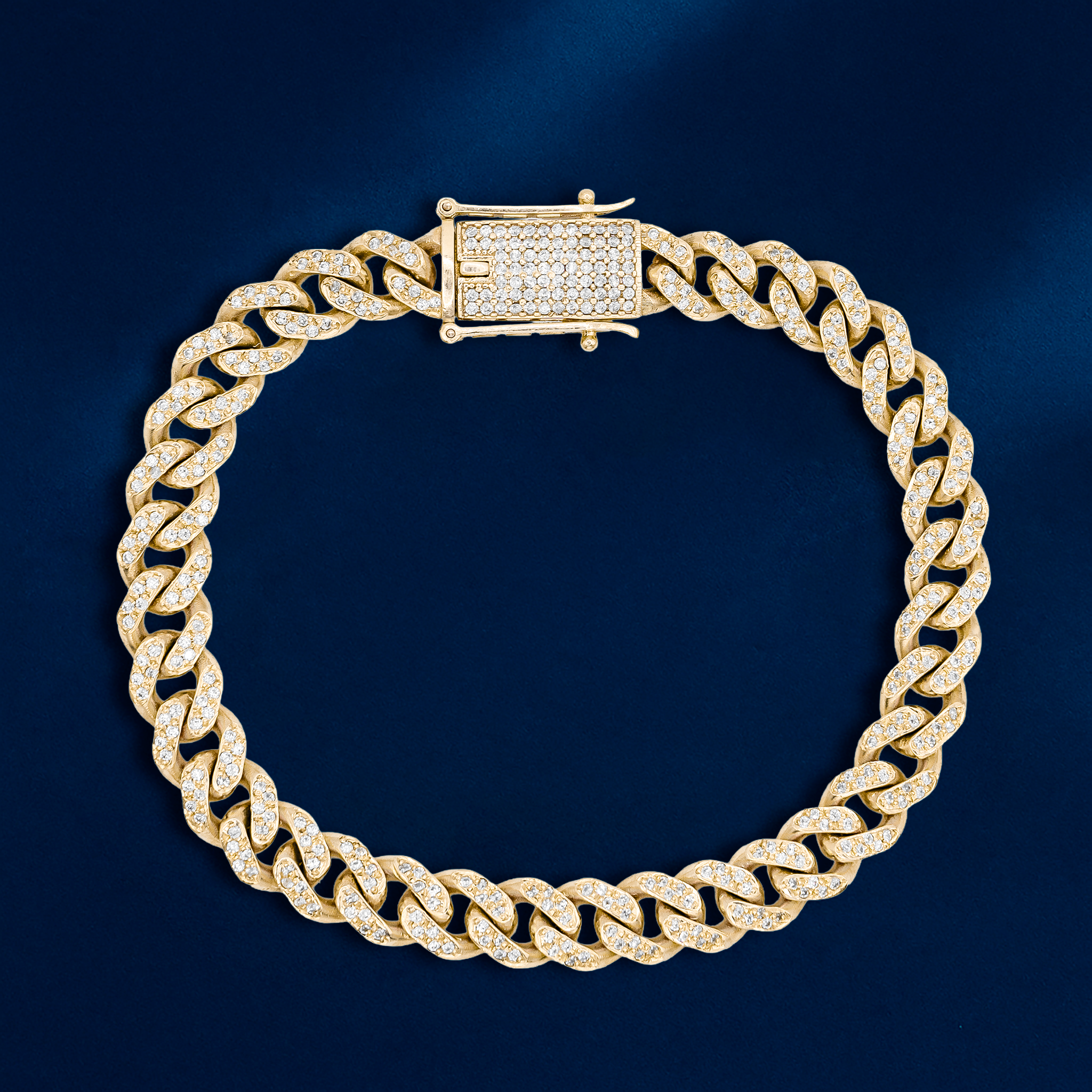 Brazalete Miami Cuban Ice 18k