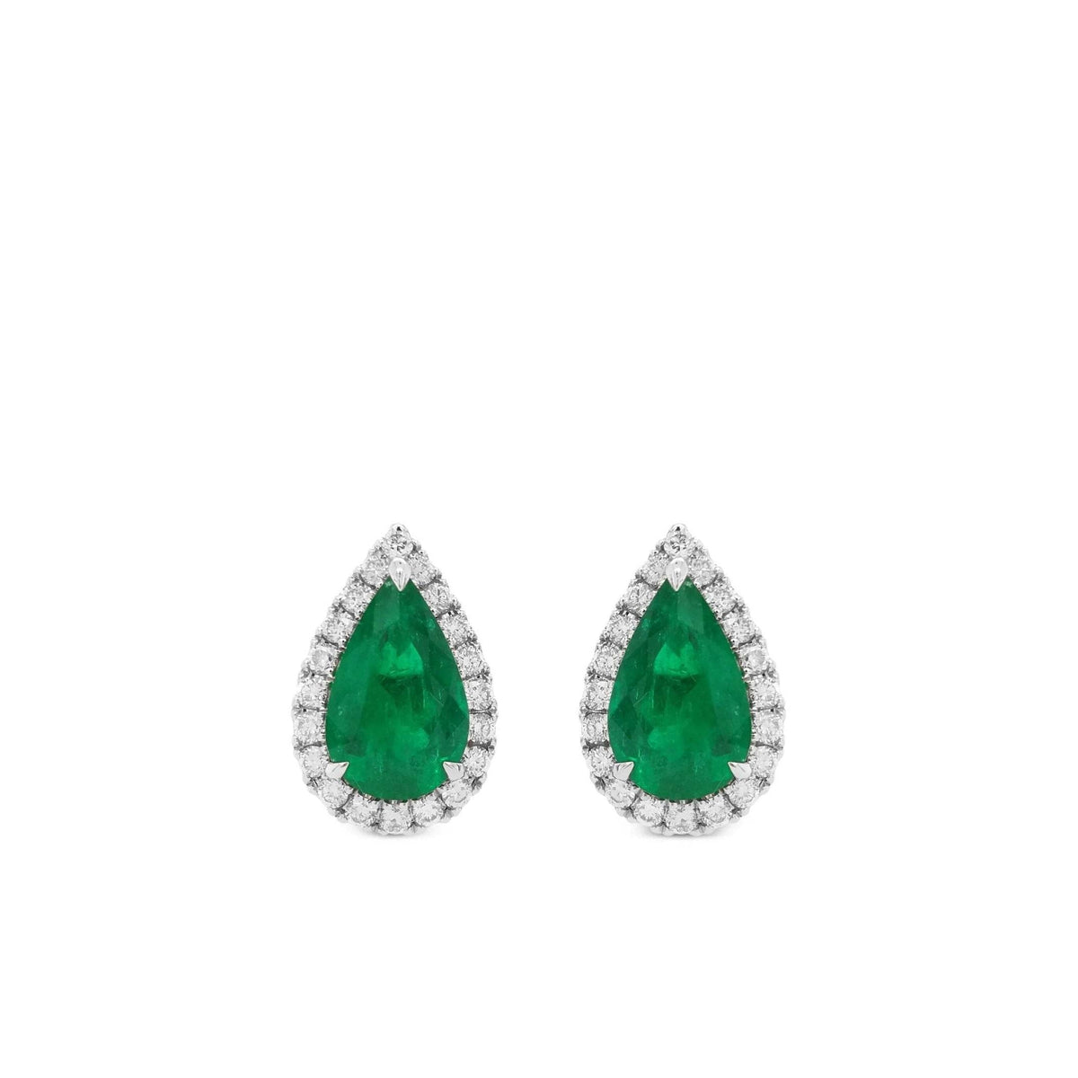 Arete con Esmeralda Colombiana 18k - PALESSI