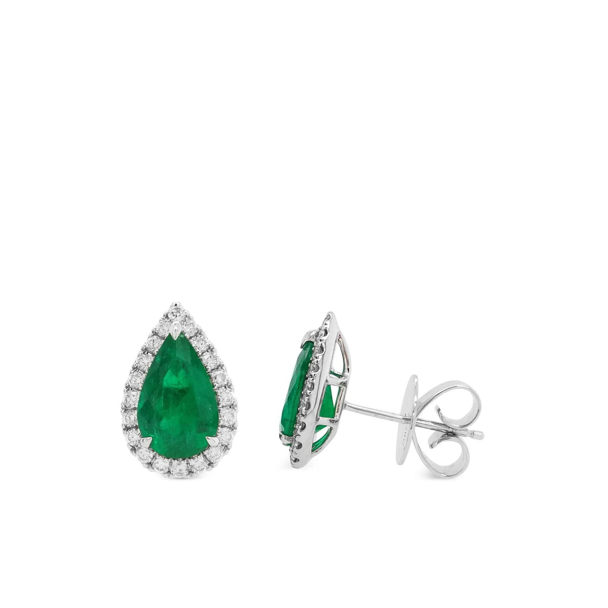 Arete con Esmeralda Colombiana 18k - PALESSI
