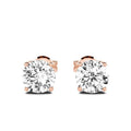 Aretes solitario 18k 1CT hecho en Plata
