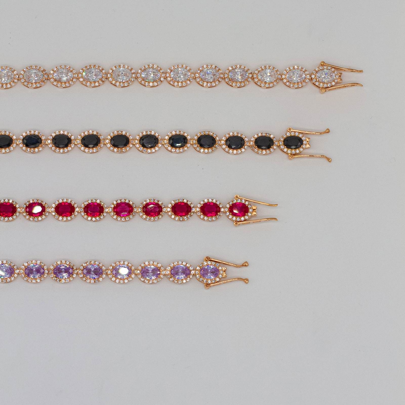 BRAZALETE CON MOISSANITA 18K hecho en Oro Rosa