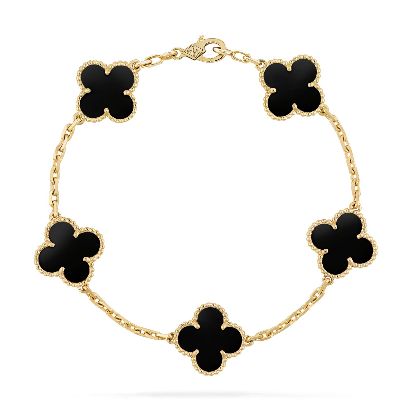 Brazalete Alhambra Gold Ònyx hecho en Oro Rosa