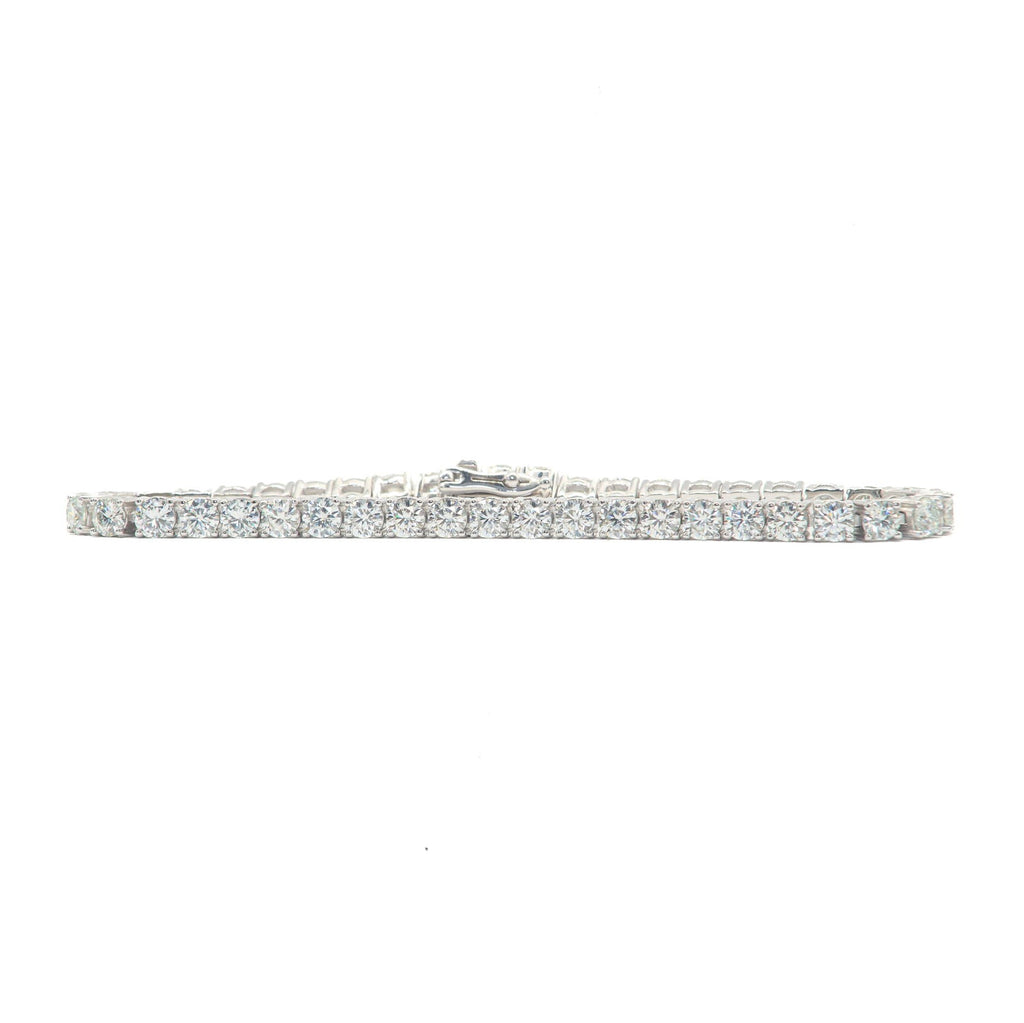 Brazalete Tennis con Moissanita hecho en Plata