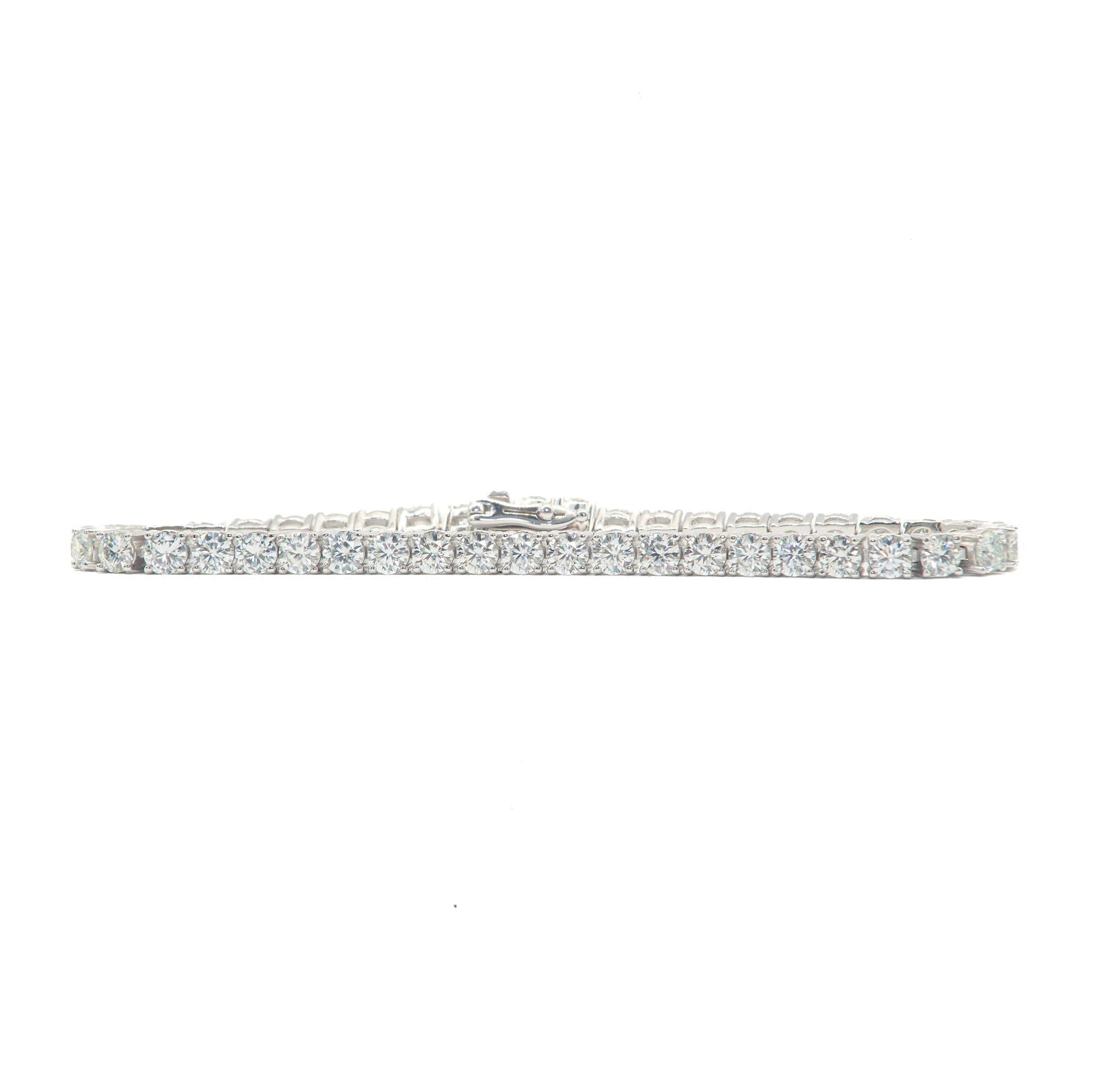 Brazalete Tennis con Moissanita hecho en Plata