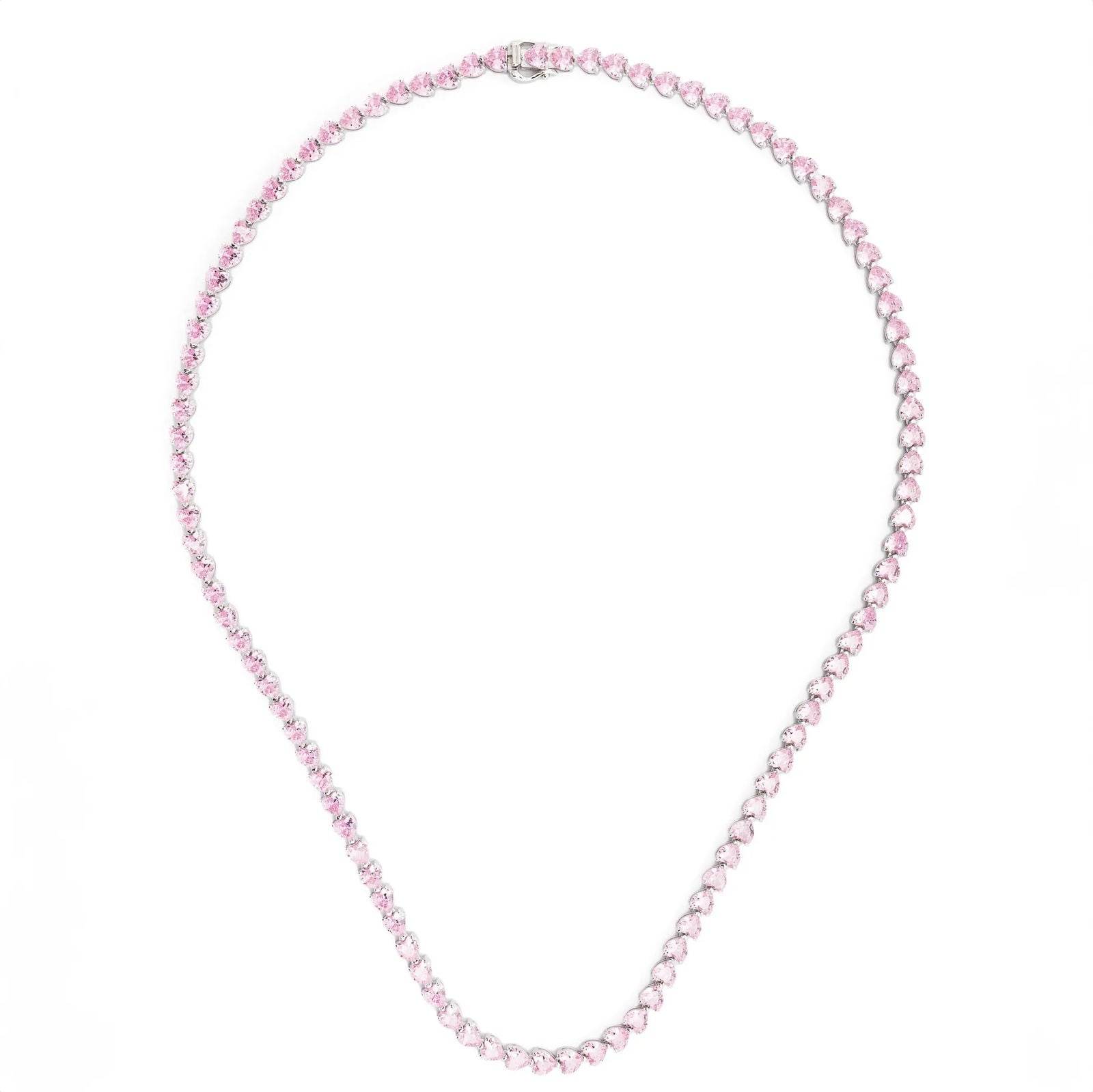 Cadena de Corazones con Diamantes Rosas 18k - PALESSI