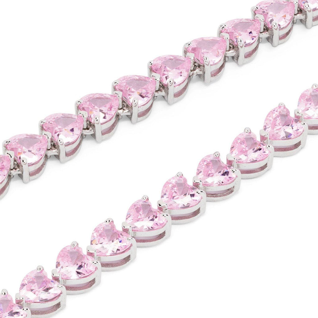 Cadena de Corazones con Diamantes Rosas 18k - PALESSI