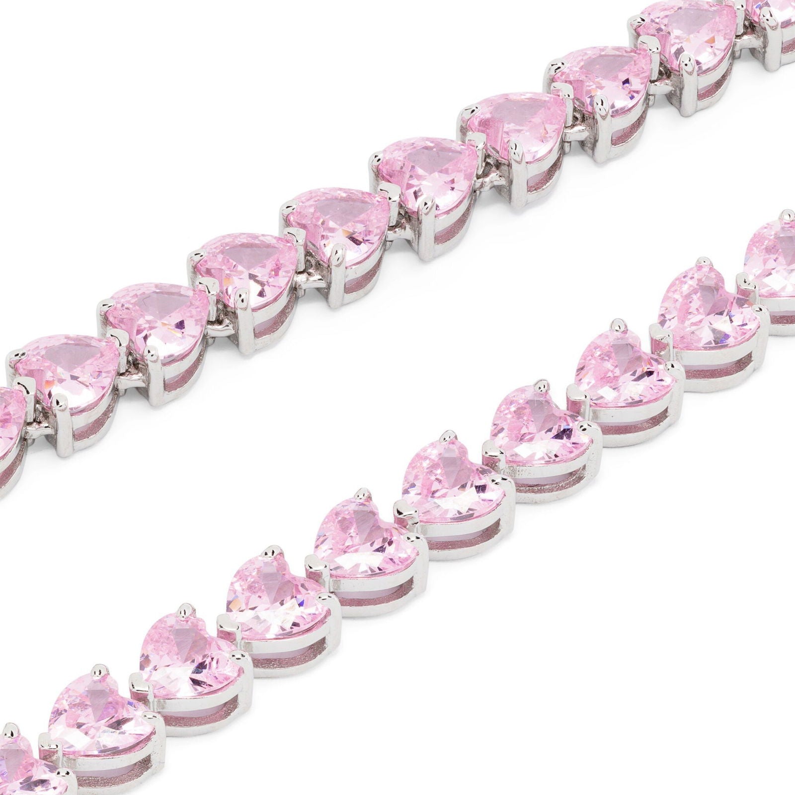 Cadena de Corazones con Diamantes Rosas 18k - PALESSI