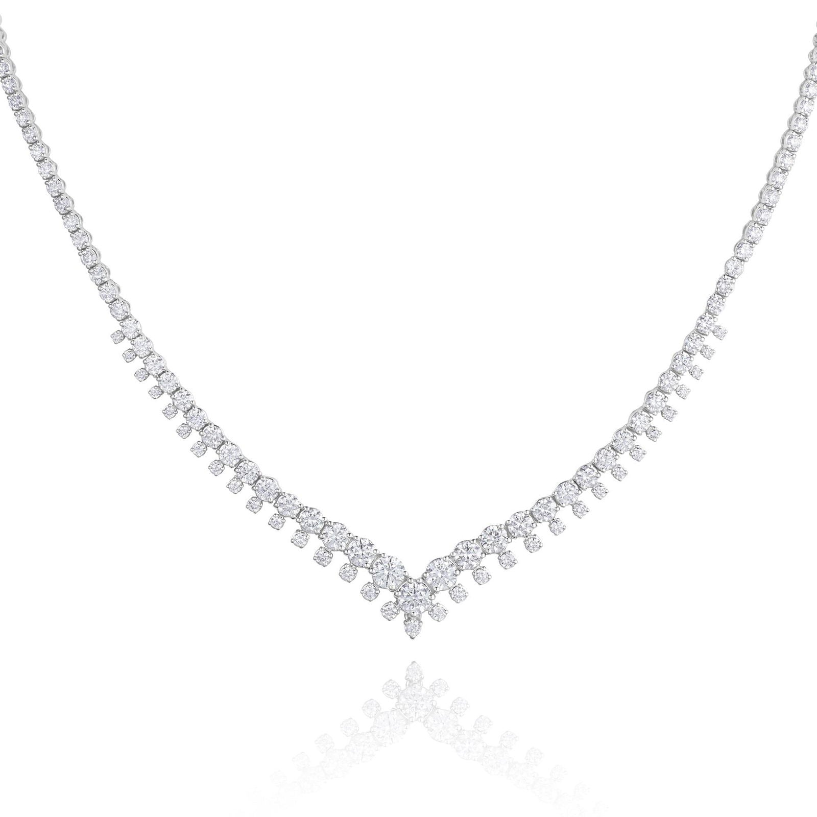 Cadena de Diamantes hecho en Oro Blanco