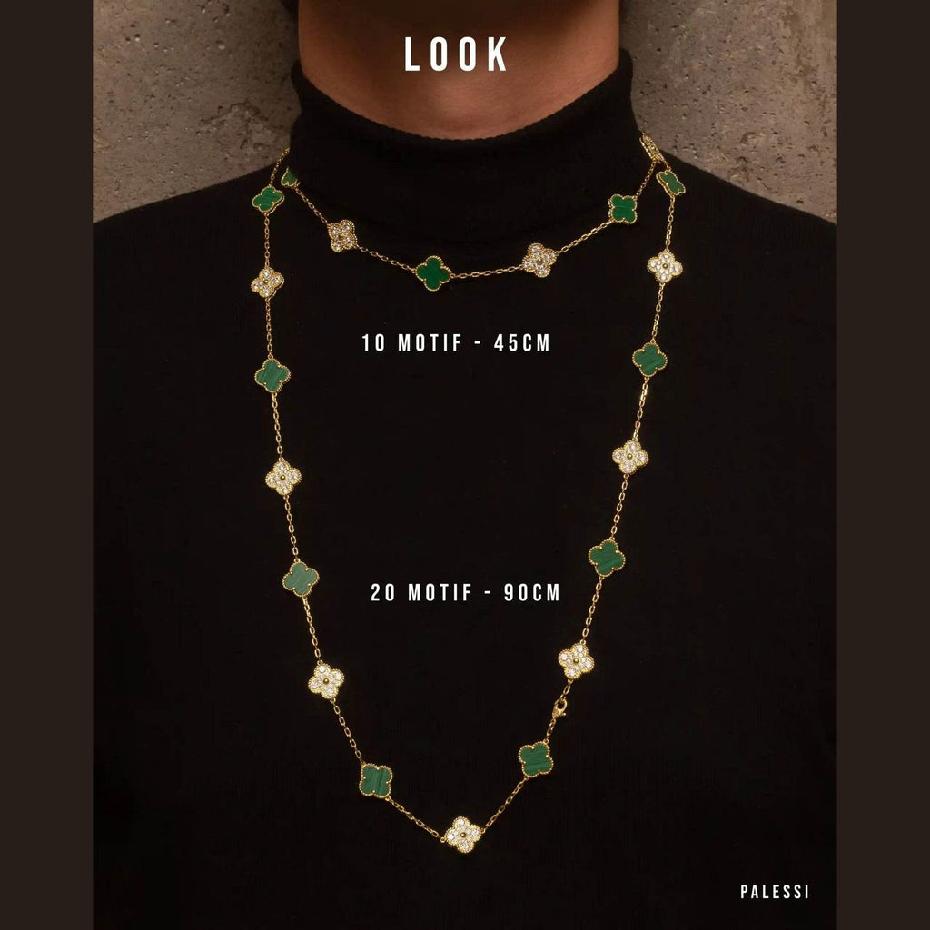 Collar Alhambra 10/20 motif Black - PALESSI