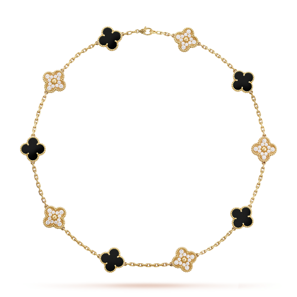 Collar Alhambra 10 motif Black - PALESSI