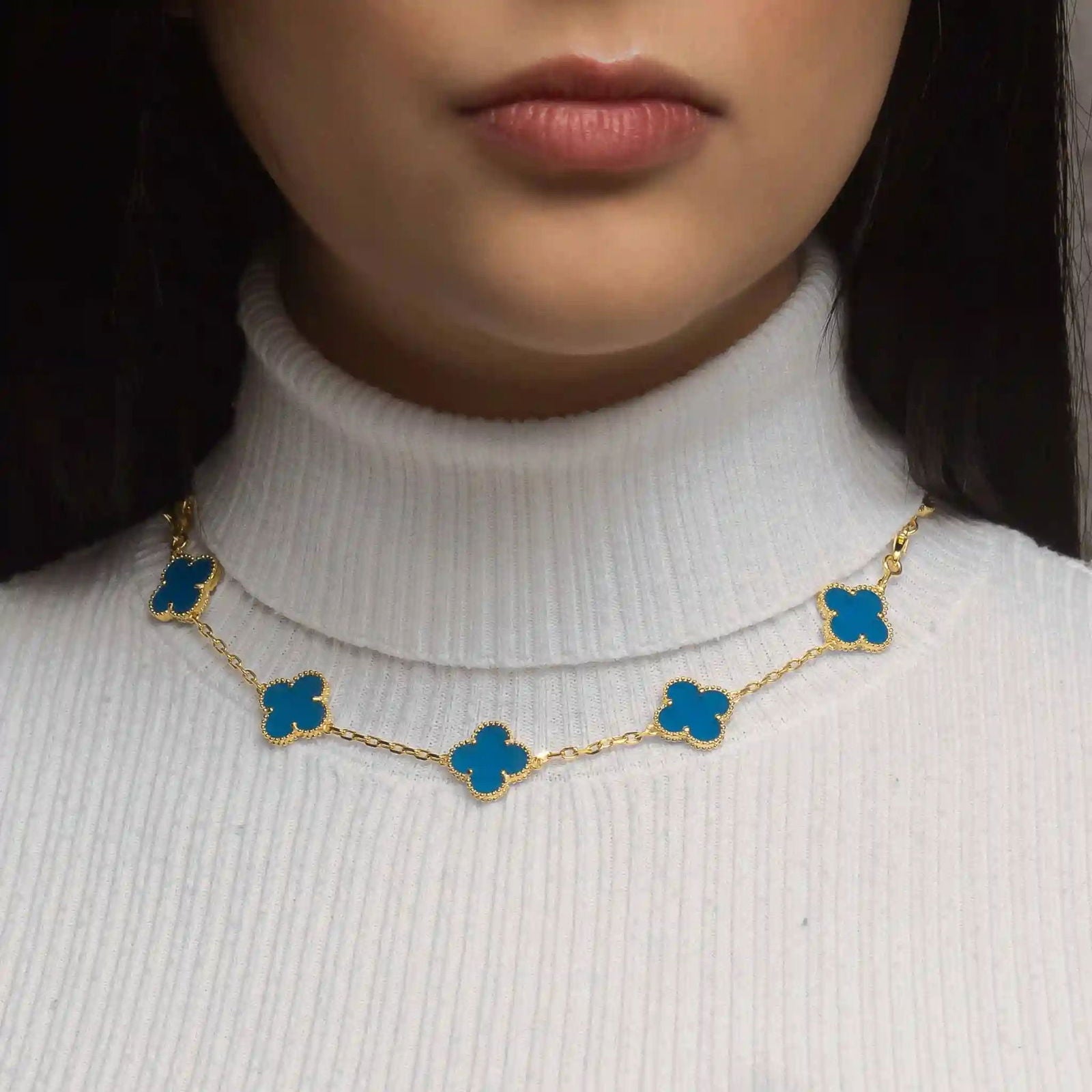 Collar Alhambra 10 motif Blue - PALESSI