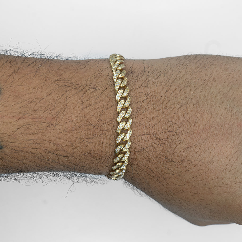Brazalete Miami Cuban Ice 18k