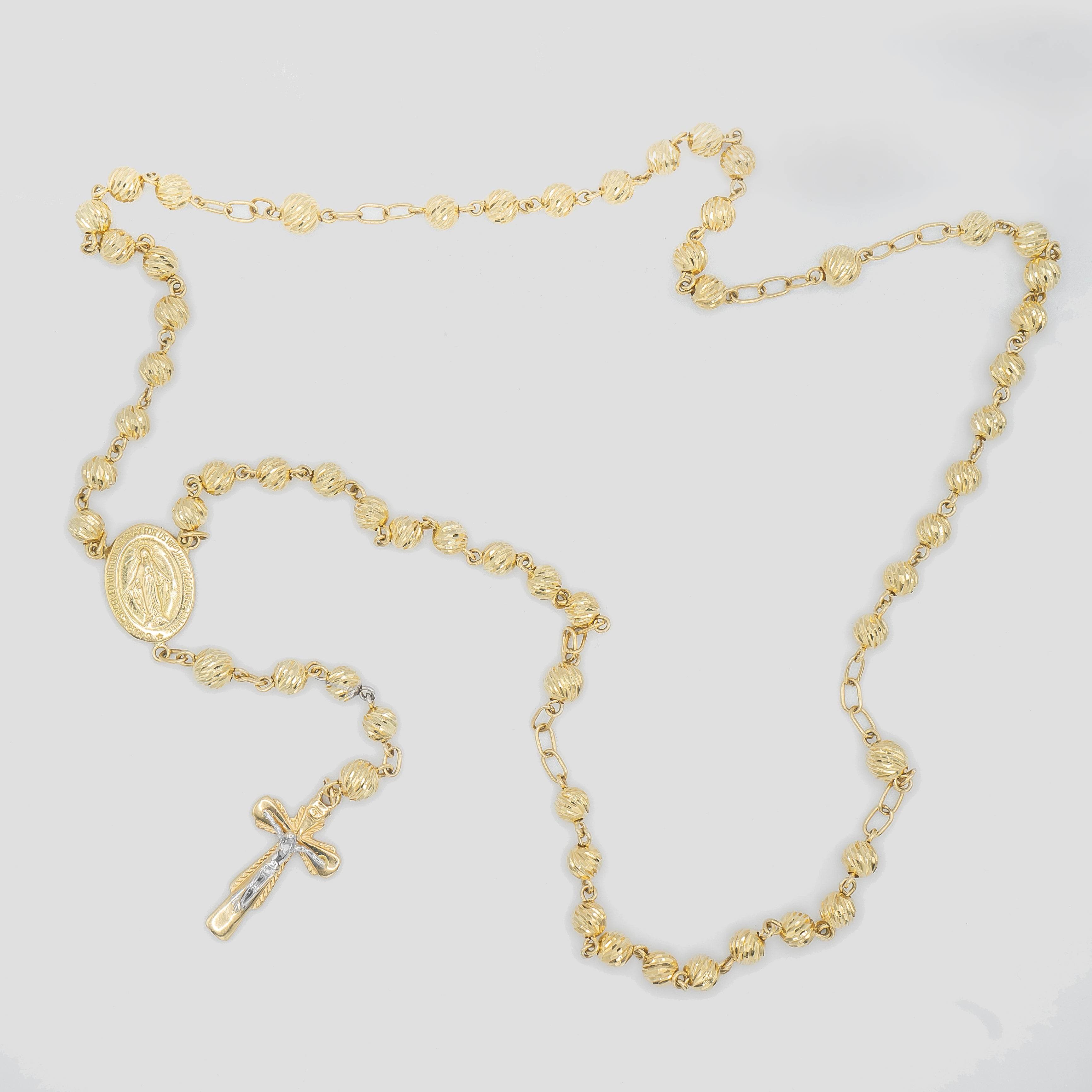 Rosario con virgen 18k - PALESSI
