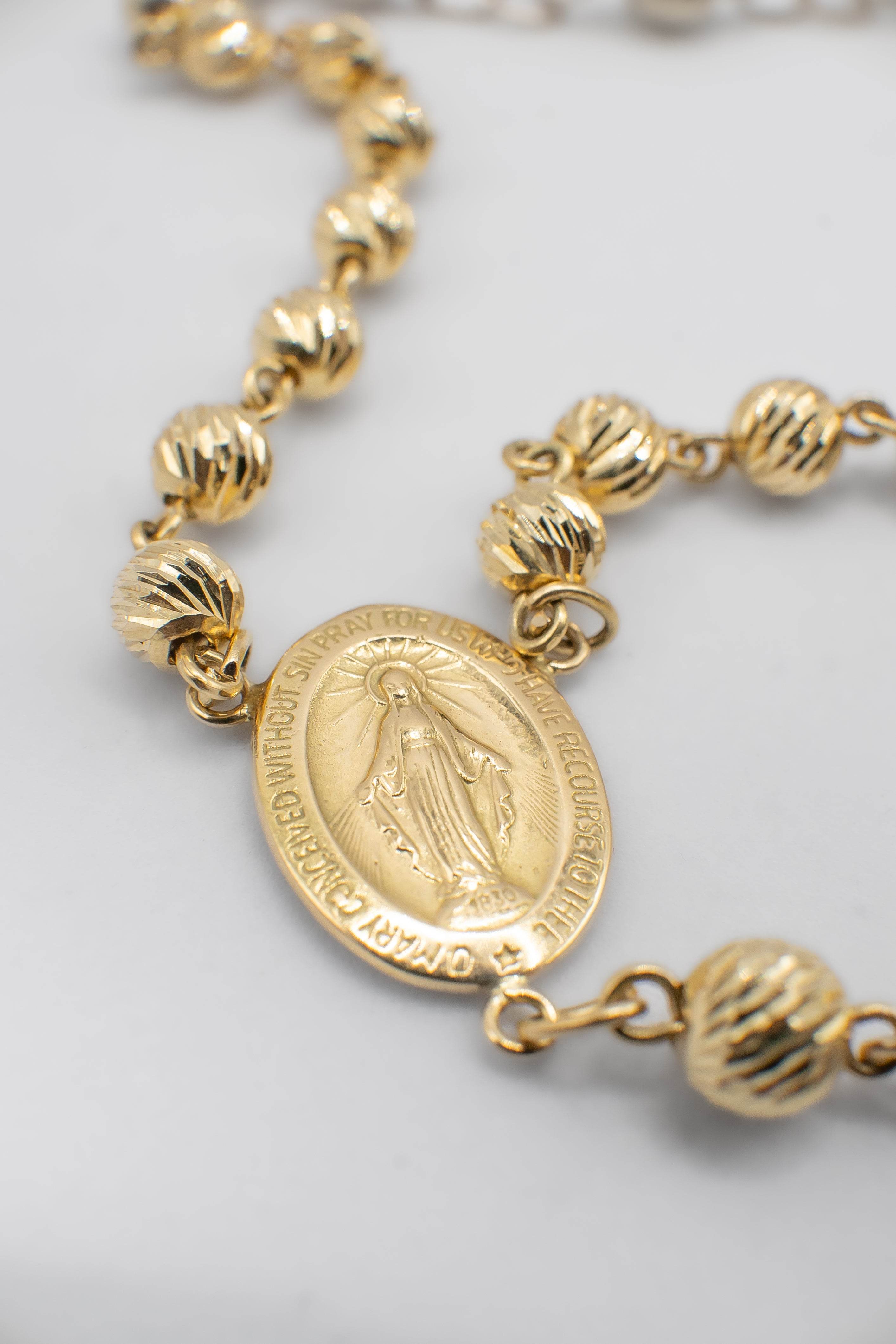 Rosario con virgen 18k - PALESSI