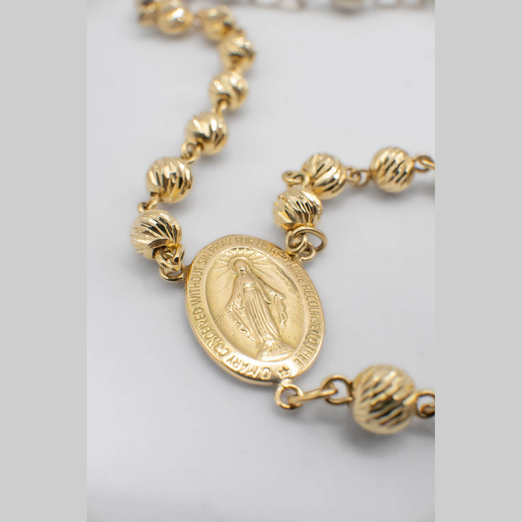 Rosario con virgen 18k - PALESSI