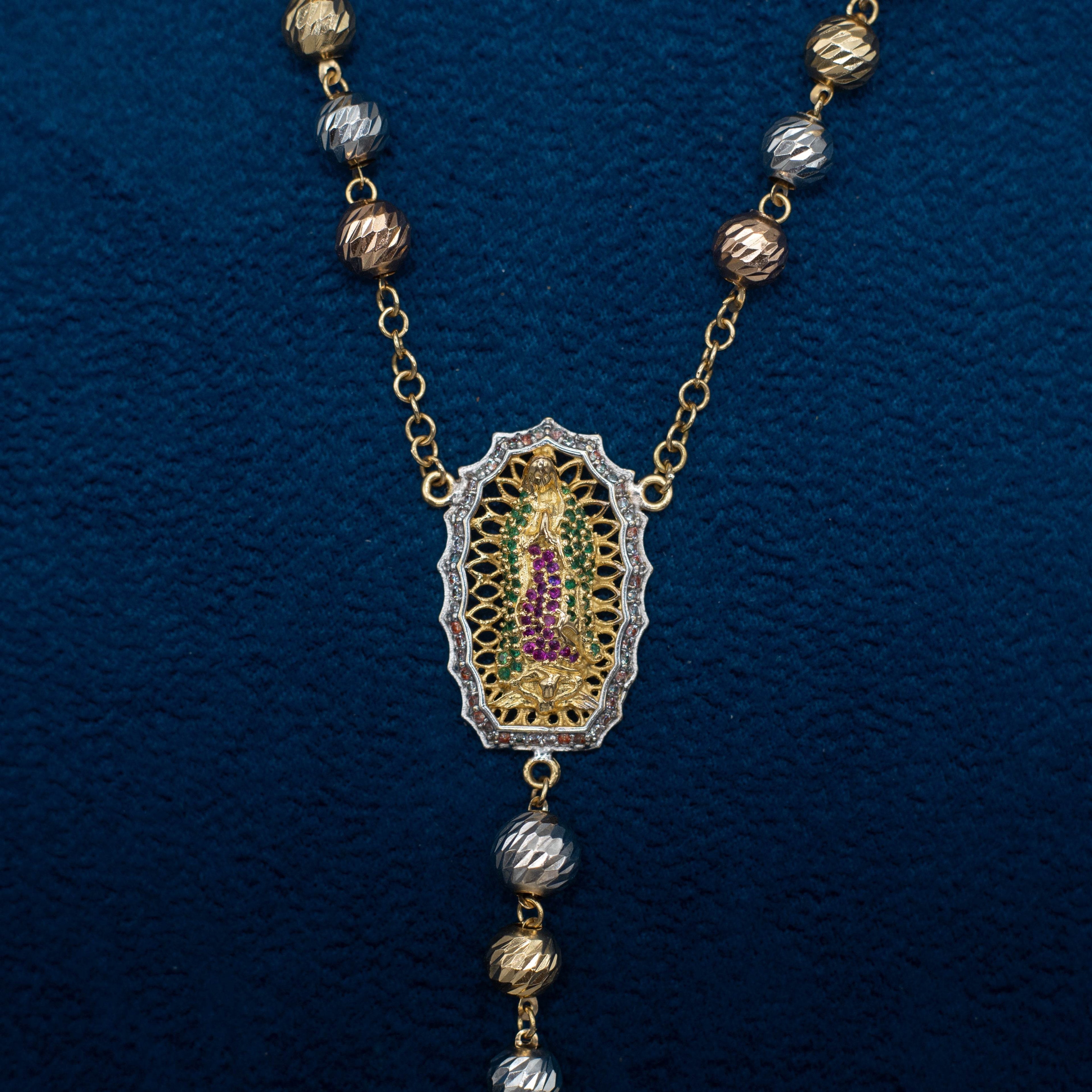 Rosario con Virgen 18k - PALESSI