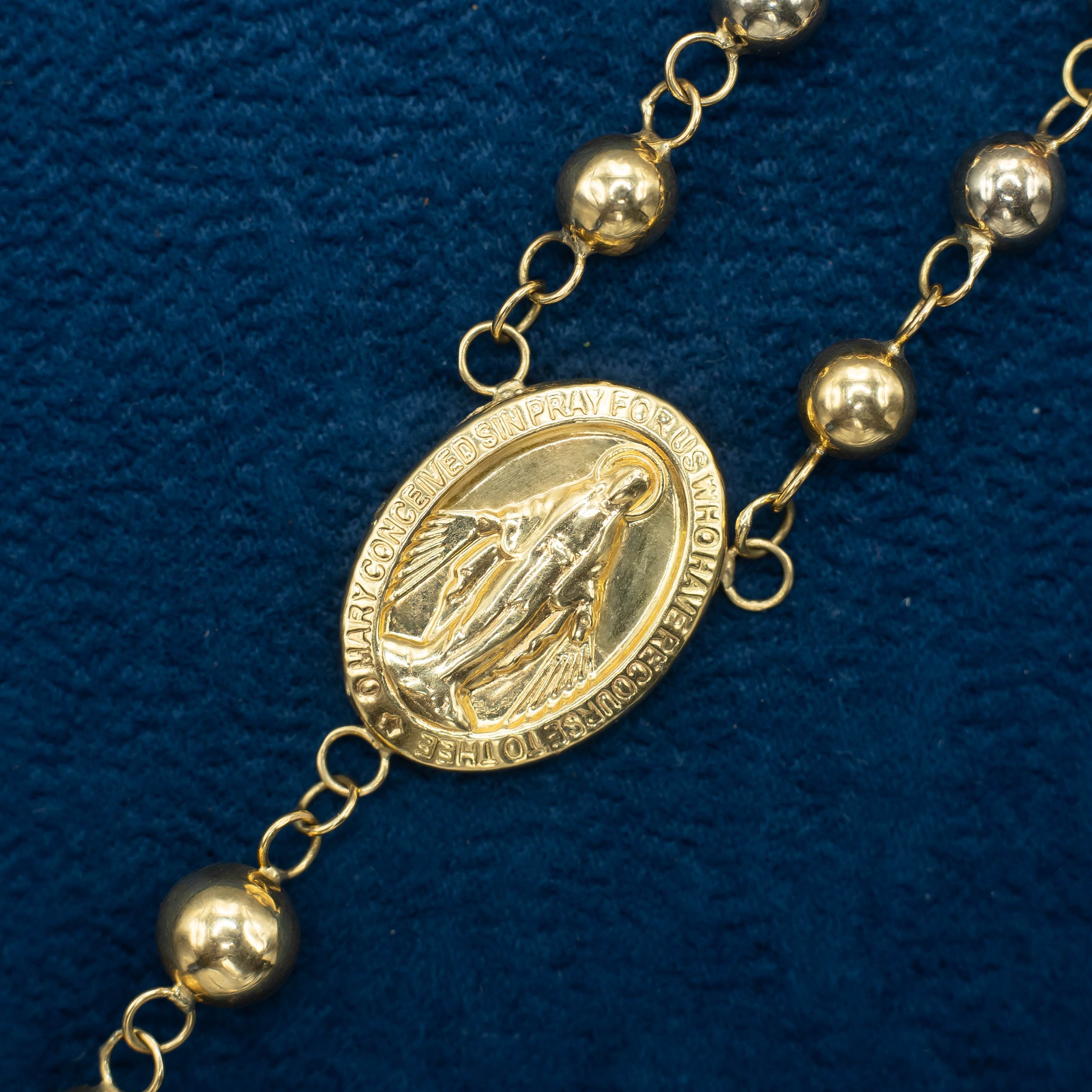 Rosario con virgen 18k - PALESSI