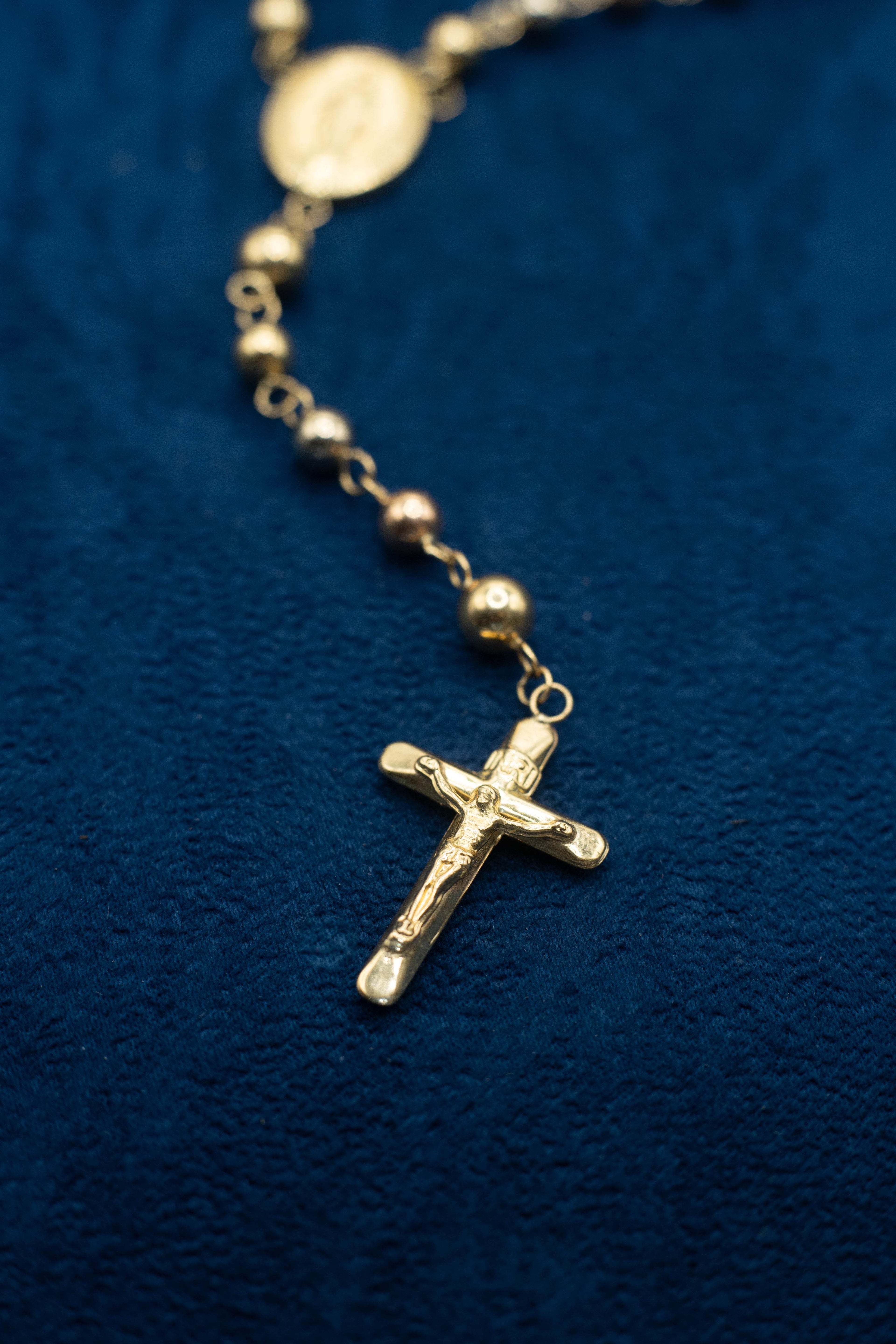 Rosario con virgen 18k - PALESSI