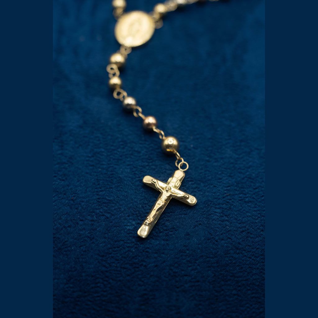 Rosario con virgen 18k - PALESSI