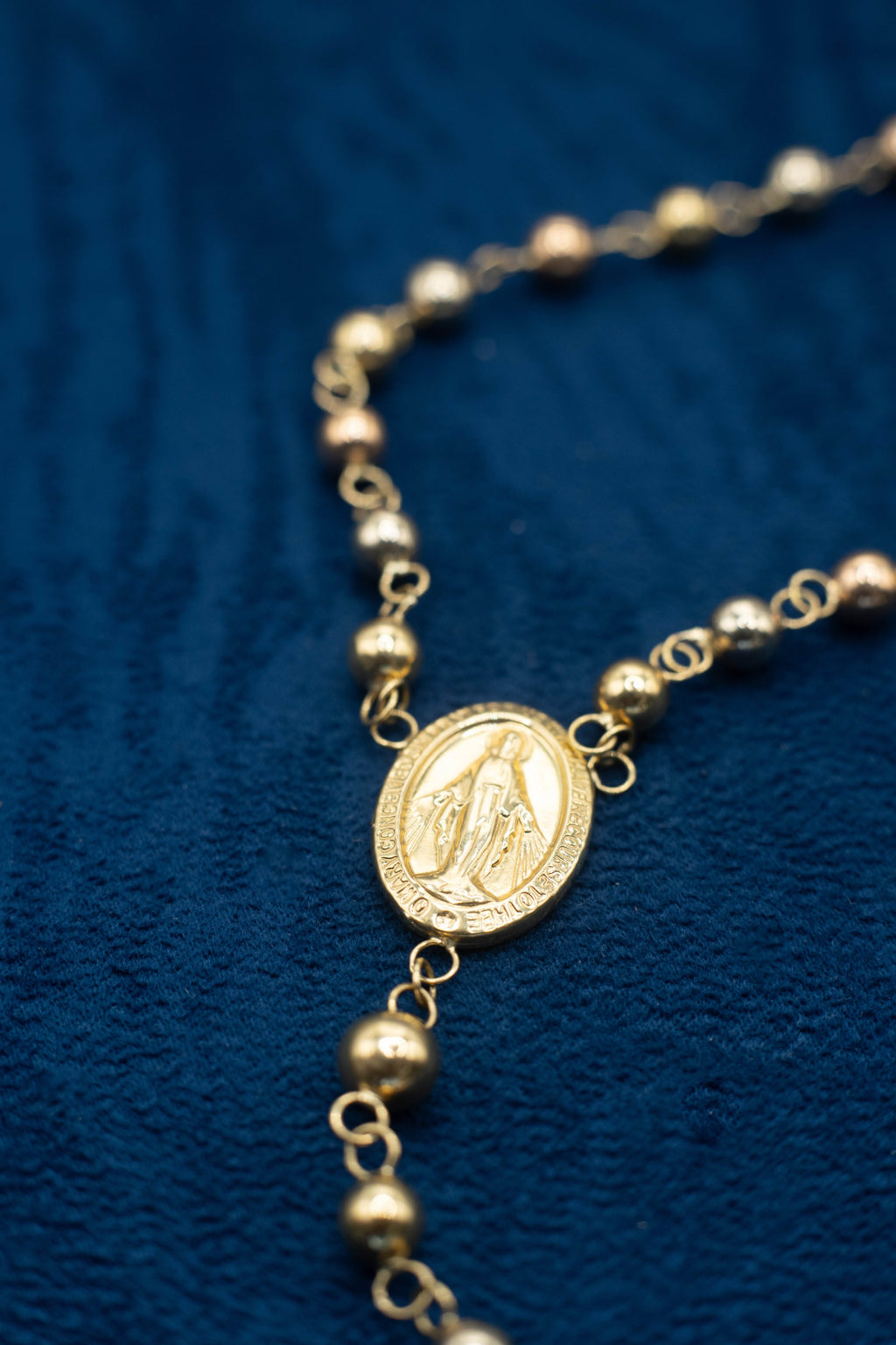 Rosario con virgen 18k - PALESSI
