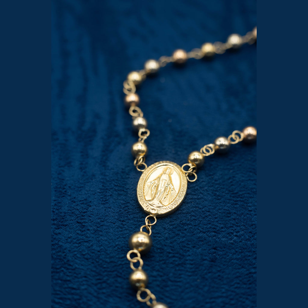 Rosario con virgen 18k - PALESSI