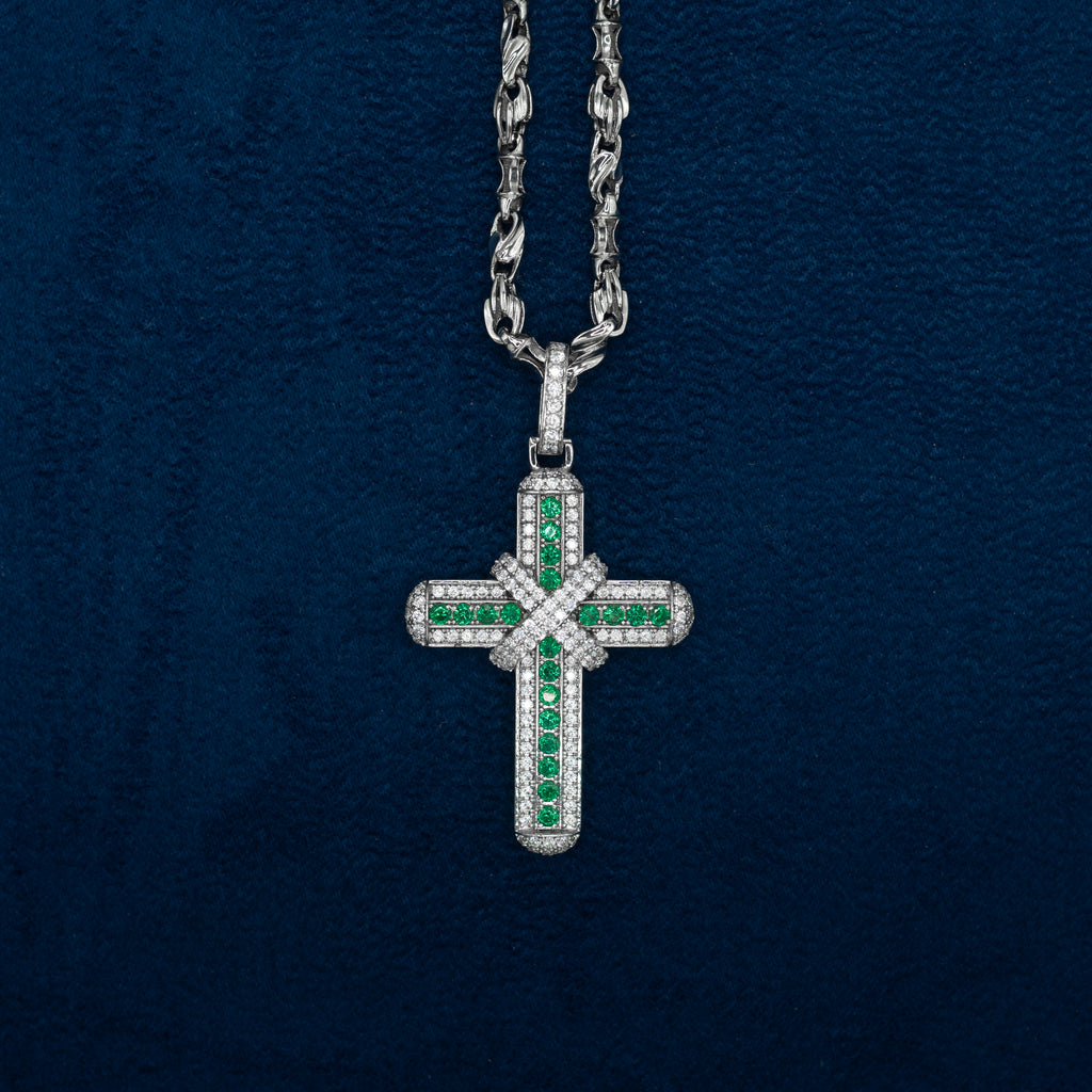 Cruz con moño 18K (Rose Gold)