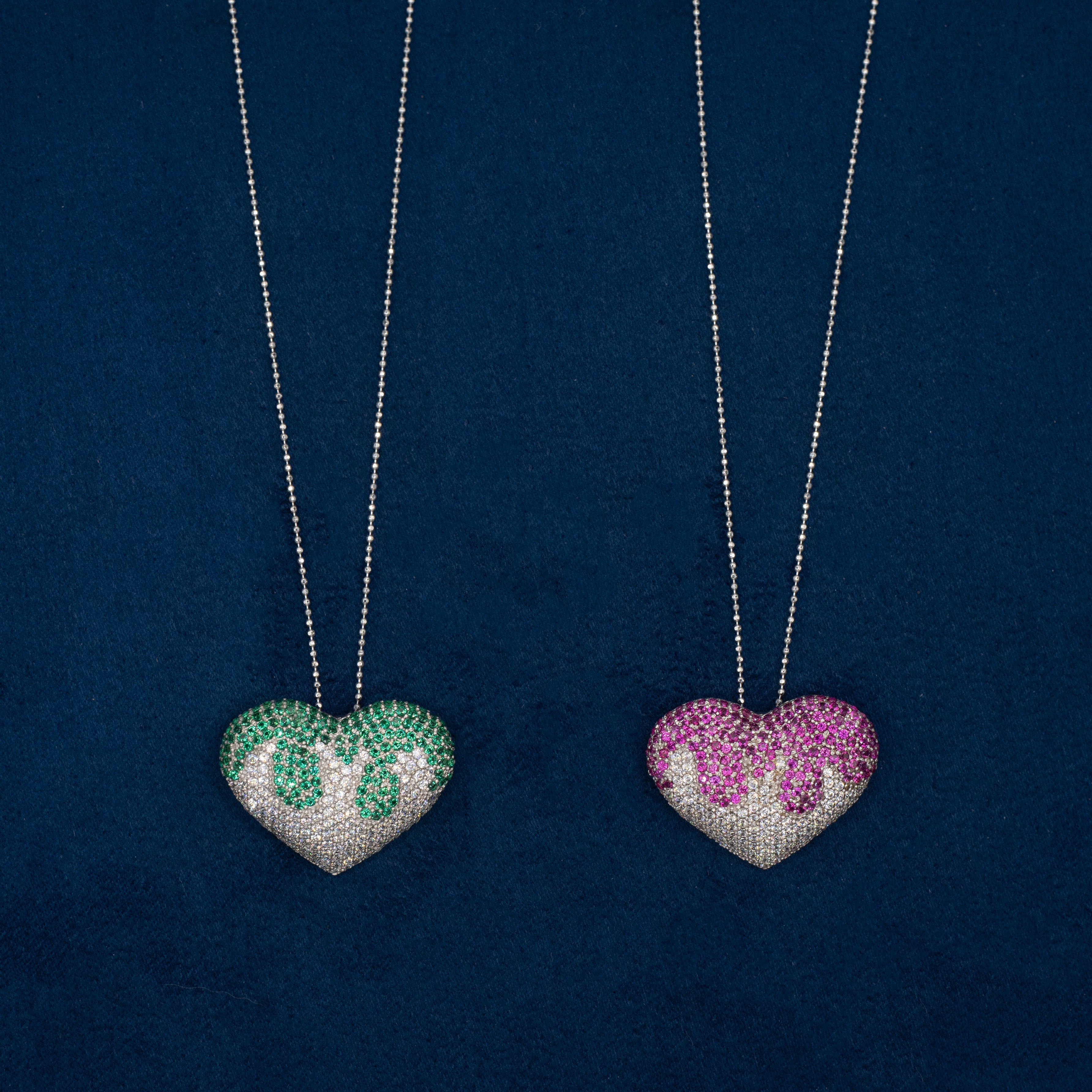 Corazon con diamantes