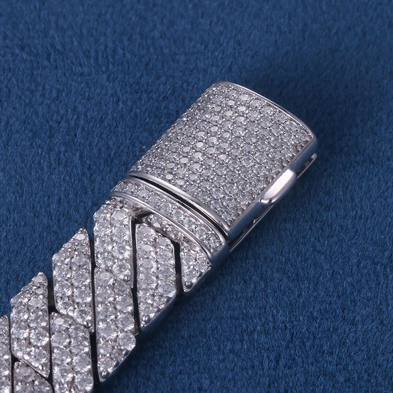 Cubana Ice Out White Silver
