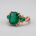 Anillo Cor Spinae Espina en oro 18k con esmeraldas