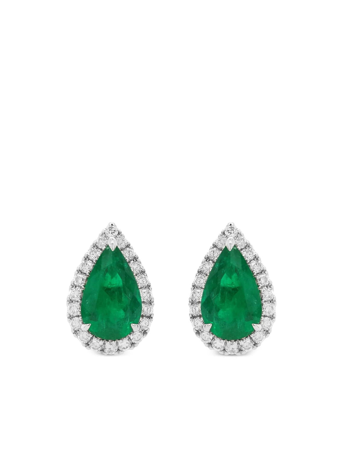 Arete con Esmeralda Colombiana 18k