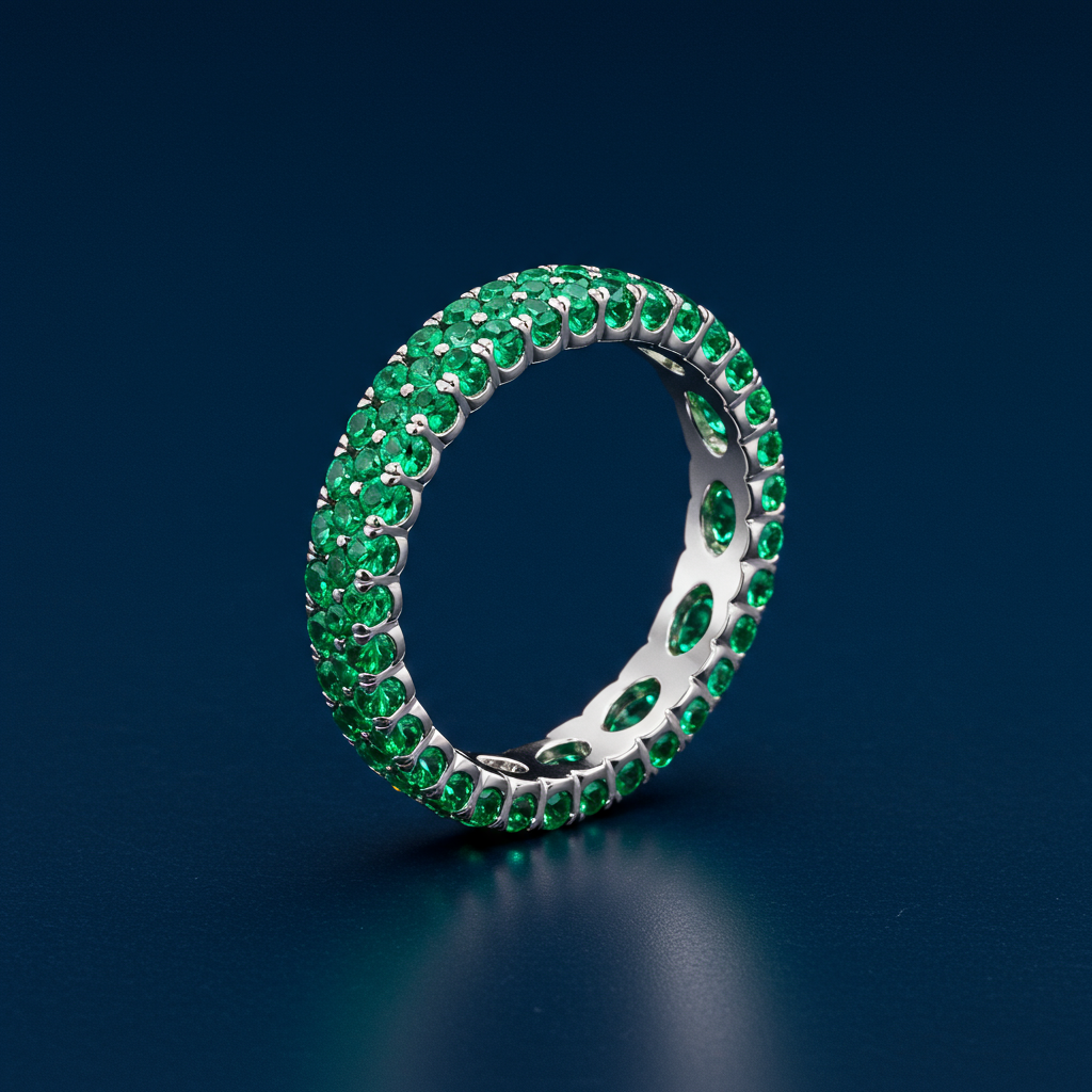 Green Eternity Pavé Band