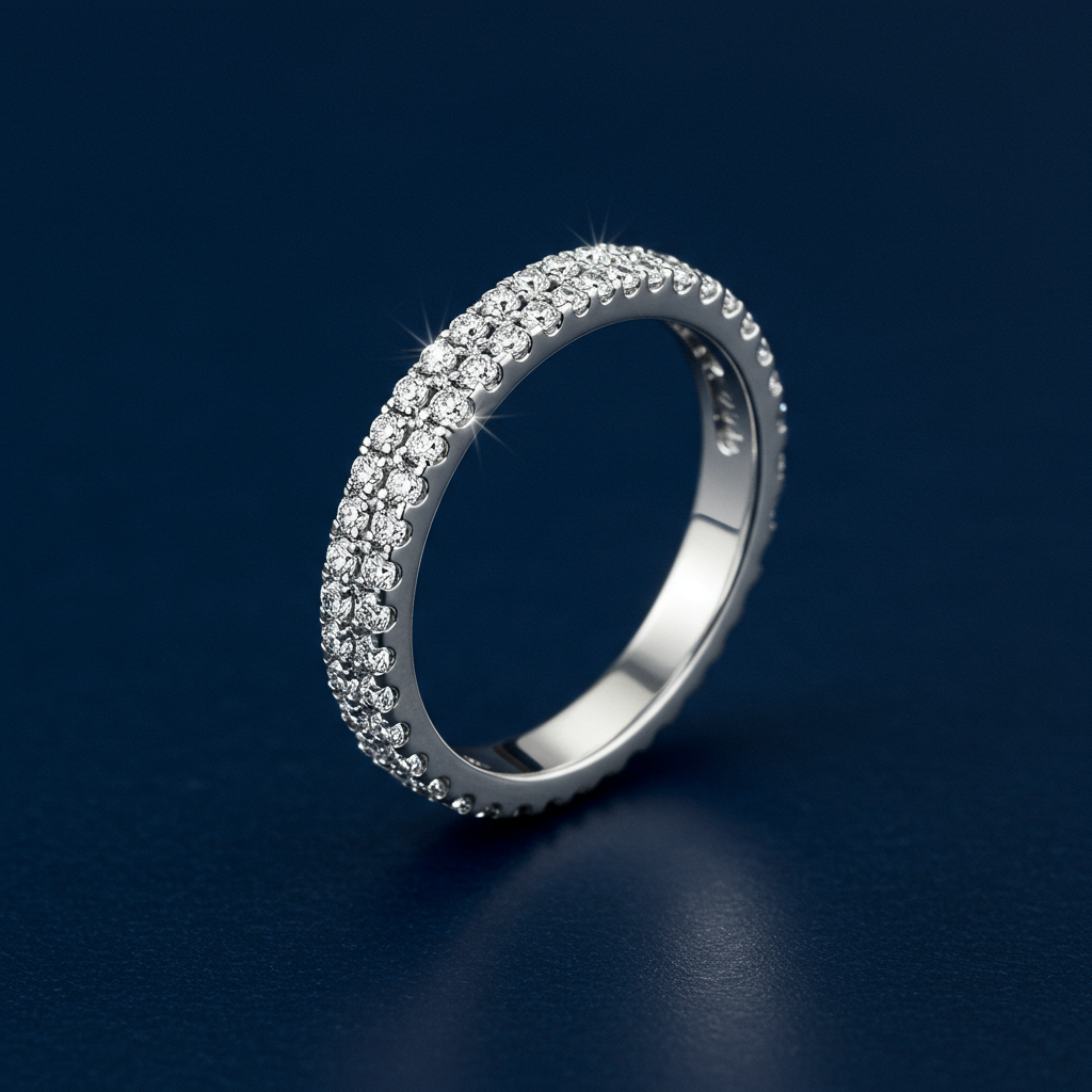 White Duality Eternity Ring