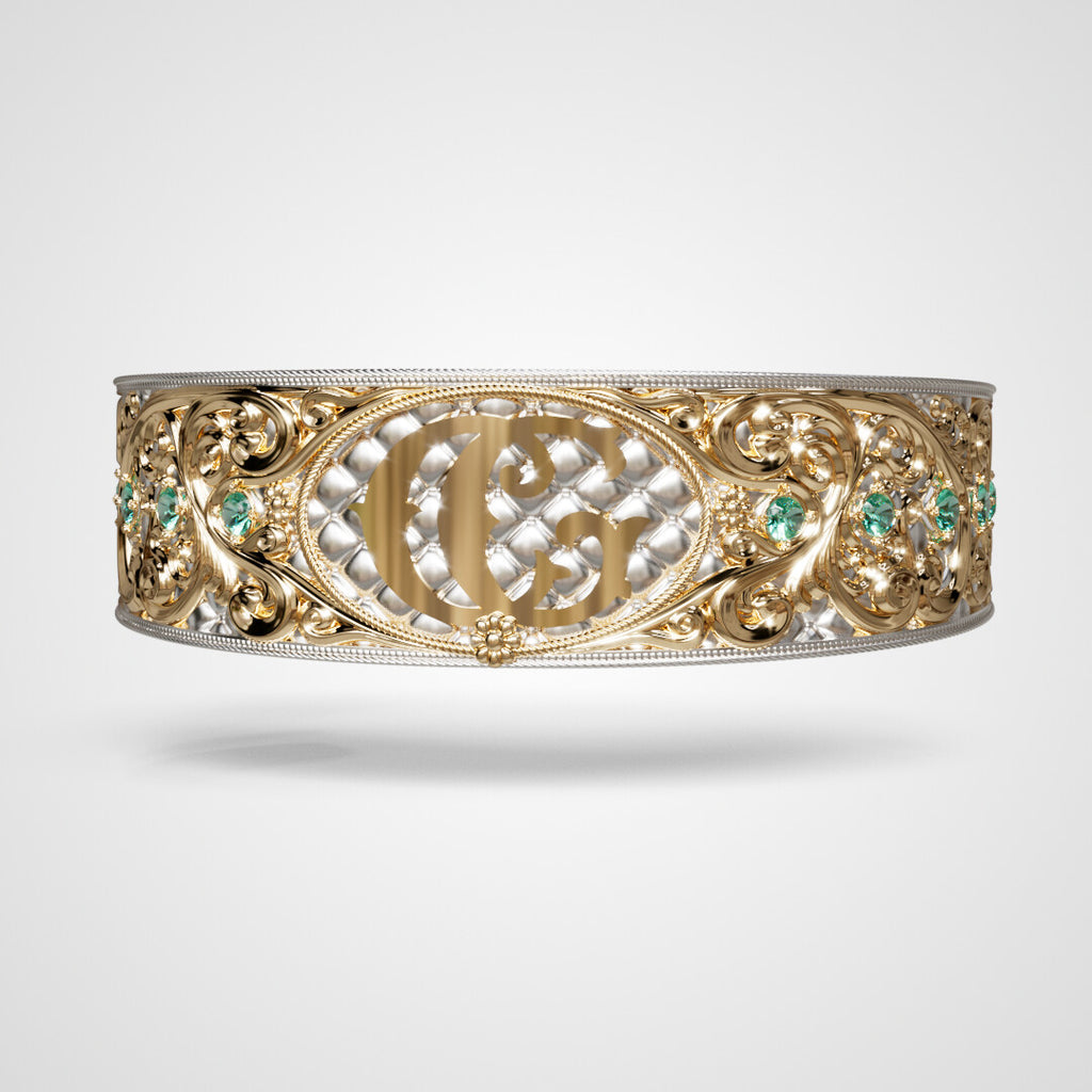 Brazalete Filigrana Monograma 18K