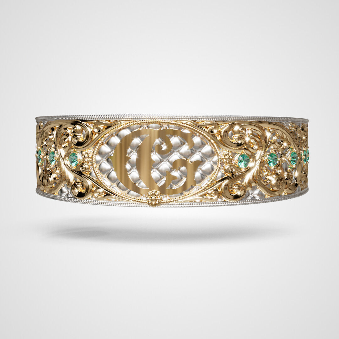 Brazalete Filigrana Monograma 18K