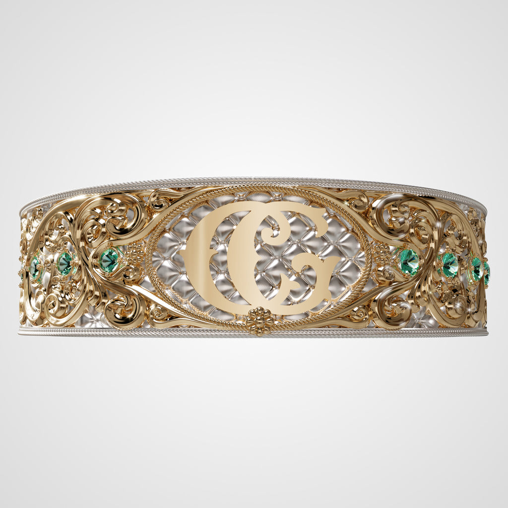Brazalete Filigrana Monograma 18K