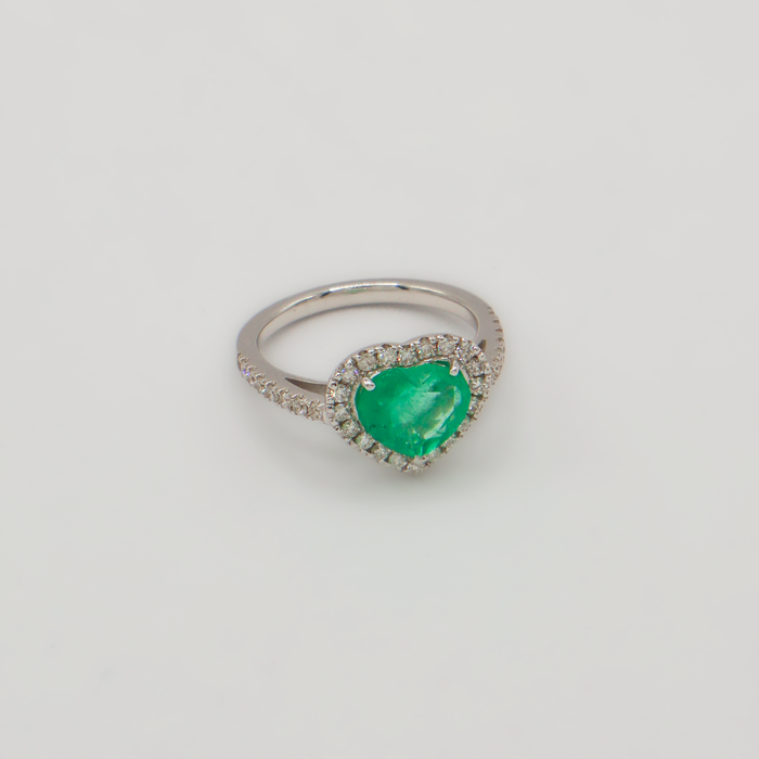 Heart Emerald Ring