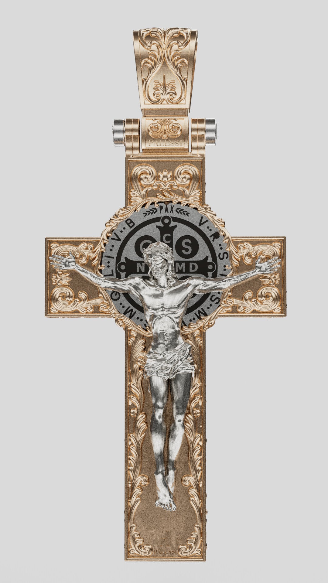 Cruz Palessi San Benito con Cristo