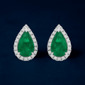 Arete con Esmeralda Colombiana 18k - PALESSI